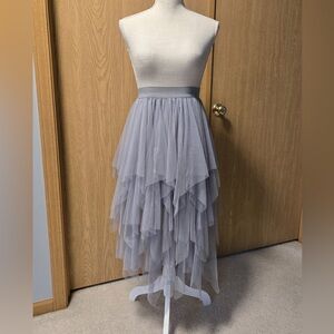 Puffy Gray skirt size S